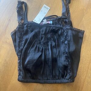 Urban Outfitters | Black Lace Tank Blouse | Size Large